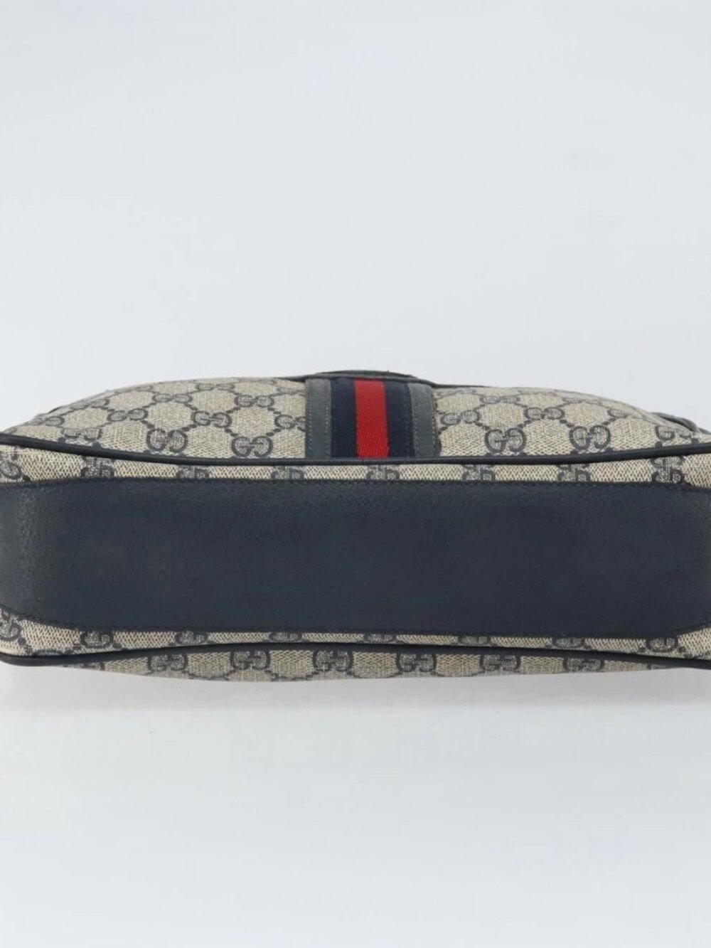 GUCCI GG Supreme Sherry Line Shoulder Bag PVC Navy Gold 001 56 0860 Auth ep12680 - Picture 7 of 16